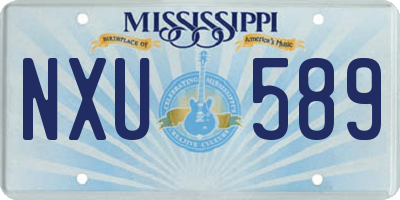 MS license plate NXU589