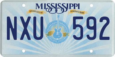 MS license plate NXU592