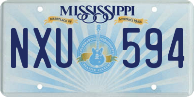 MS license plate NXU594