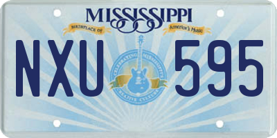MS license plate NXU595
