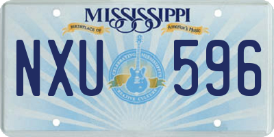 MS license plate NXU596