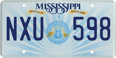 MS license plate NXU598