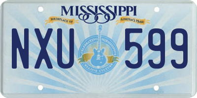 MS license plate NXU599