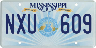 MS license plate NXU609