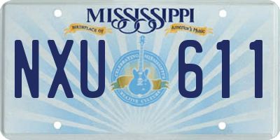 MS license plate NXU611