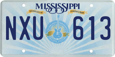 MS license plate NXU613