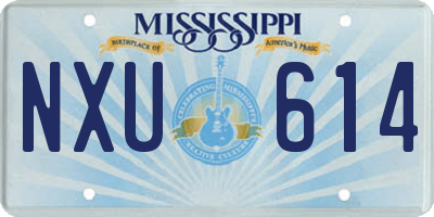 MS license plate NXU614