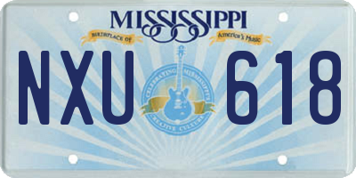 MS license plate NXU618