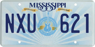 MS license plate NXU621
