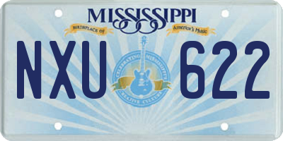 MS license plate NXU622
