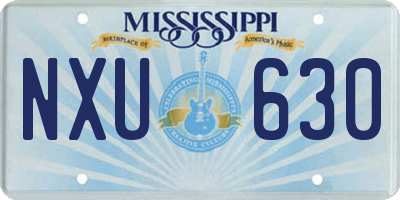 MS license plate NXU630