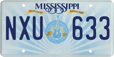 MS license plate NXU633