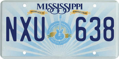 MS license plate NXU638