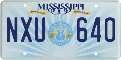 MS license plate NXU640