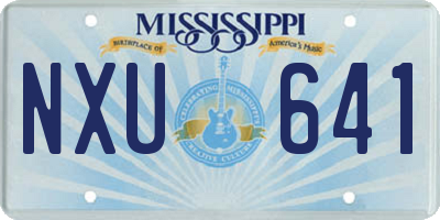 MS license plate NXU641