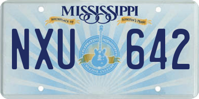 MS license plate NXU642
