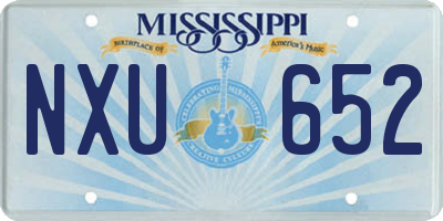 MS license plate NXU652