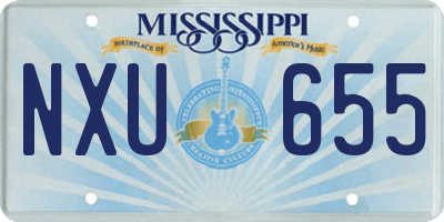 MS license plate NXU655