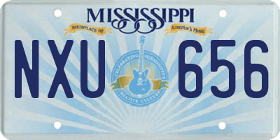 MS license plate NXU656
