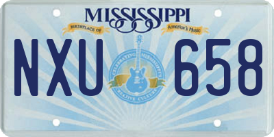 MS license plate NXU658