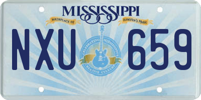 MS license plate NXU659