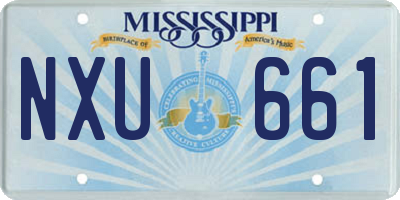 MS license plate NXU661