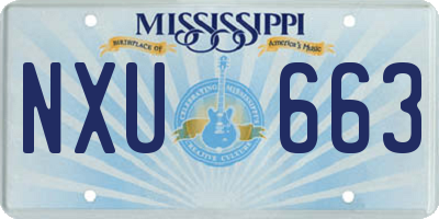 MS license plate NXU663