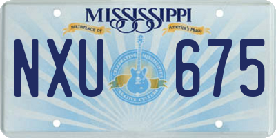 MS license plate NXU675