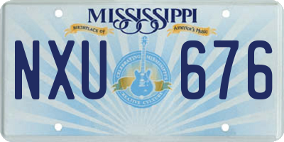 MS license plate NXU676