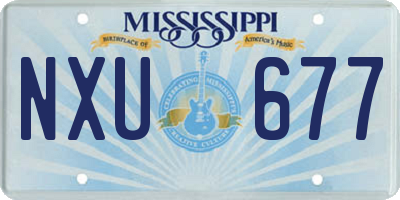 MS license plate NXU677
