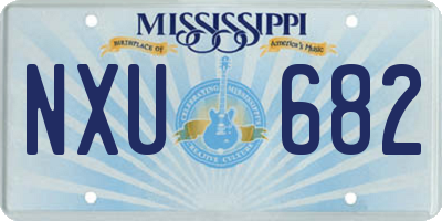 MS license plate NXU682