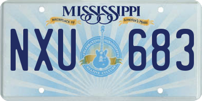 MS license plate NXU683