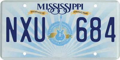 MS license plate NXU684