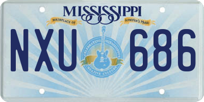 MS license plate NXU686