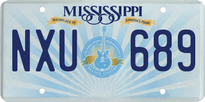MS license plate NXU689