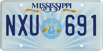 MS license plate NXU691