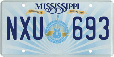 MS license plate NXU693