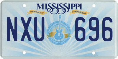 MS license plate NXU696