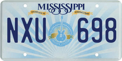 MS license plate NXU698