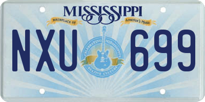 MS license plate NXU699