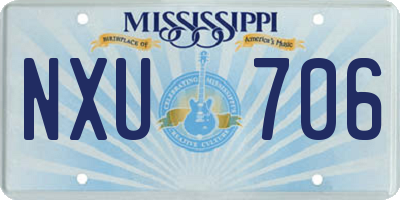 MS license plate NXU706