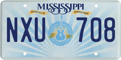 MS license plate NXU708