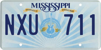 MS license plate NXU711