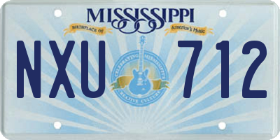 MS license plate NXU712