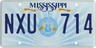 MS license plate NXU714