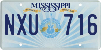 MS license plate NXU716