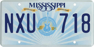 MS license plate NXU718
