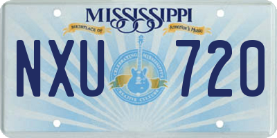 MS license plate NXU720