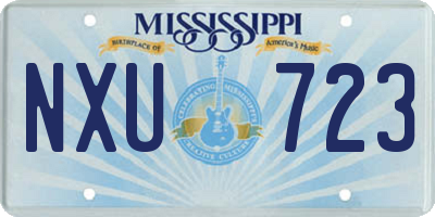 MS license plate NXU723