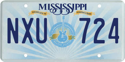 MS license plate NXU724